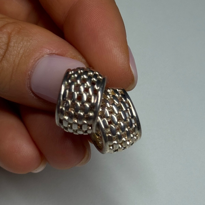 925 Sterling Silver Earrings Length 17 Mm