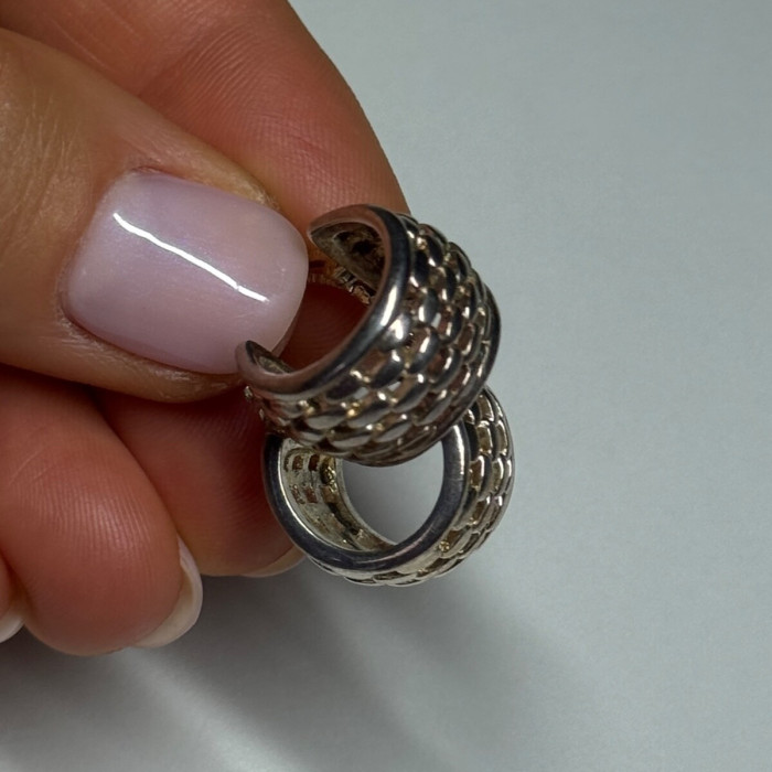 925 Sterling Silver Earrings Length 17 Mm
