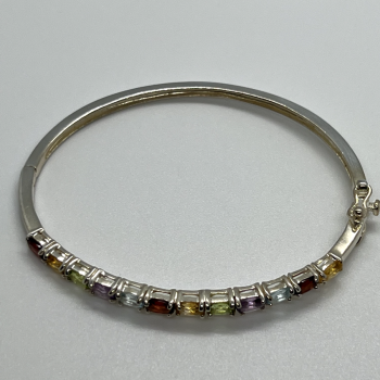 925 Sterling Silver Spinel Bracelet