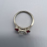 925 Sterling Silver Pink & Colorless Spinel Ring Size 7.5