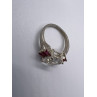 925 Sterling Silver Pink & Colorless Spinel Ring Size 7.5