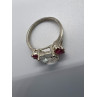 925 Sterling Silver Pink & Colorless Spinel Ring Size 7.5