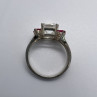 925 Sterling Silver Pink & Colorless Spinel Ring Size 7.5