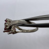 925 Sterling Silver Pink & Colorless Spinel Ring Size 7.5