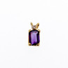 14K Yellow Gold Tourmaline & Diamond Pendant
