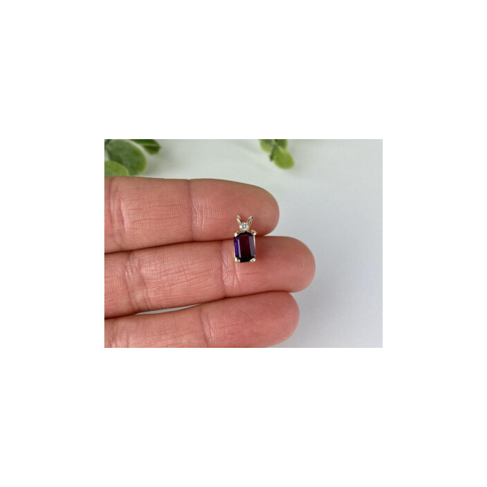 14K YELLOW GOLD TOURMALINE & DIAMOND PENDANT