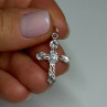 925 Sterling Silver CZ Cross Length 28 Mm