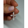925 Sterling Silver CZ Cross Length 28 Mm