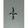 925 Sterling Silver CZ Cross Length 28 Mm
