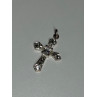 925 Sterling Silver CZ Cross Length 28 Mm