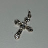 925 Sterling Silver CZ Cross Length 28 Mm