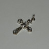 925 Sterling Silver CZ Cross Length 28 Mm