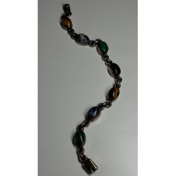 925 STERLING SILVER AGATE BRACELET