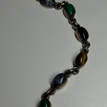 925 Sterling Silver Agate Bracelet