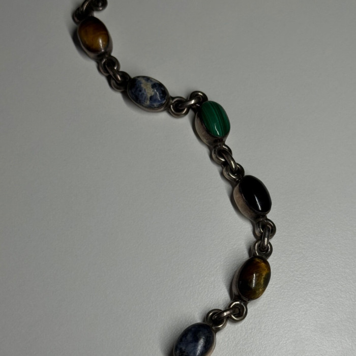 925 Sterling Silver Agate Bracelet