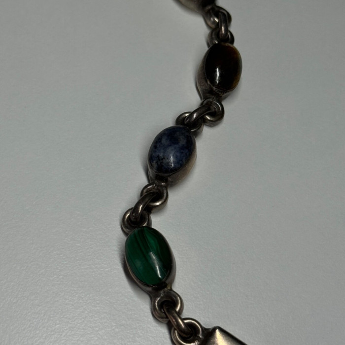 925 Sterling Silver Agate Bracelet