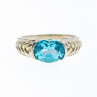 Vintage 925 Sterling Silver Topaz Ring Size 7