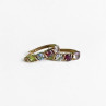 925 Sterling Silver Gold Plated Multi Gemstones Earrings