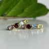 925 Sterling Silver Gold Plated Multi Gemstones Earrings