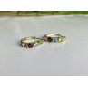 925 Sterling Silver Gold Plated Multi Gemstones Earrings