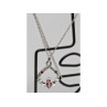925 STERLING SILVER ALEXANDRITE, RUBELLITE & SAPPHIRE CHAIN WITH PENDANT