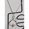 925 Sterling Silver Alexandrite, Rubellite & Sapphire Chain With Pendant