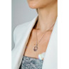 925 Sterling Silver Alexandrite, Rubellite & Sapphire Chain With Pendant
