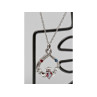 925 STERLING SILVER ALEXANDRITE, RUBELLITE & SAPPHIRE CHAIN WITH PENDANT