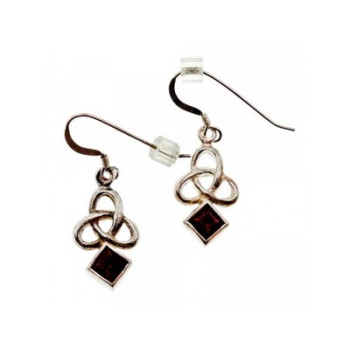 925 Sterling Silver Garnet Earrings