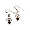 925 Sterling Silver Garnet Earrings