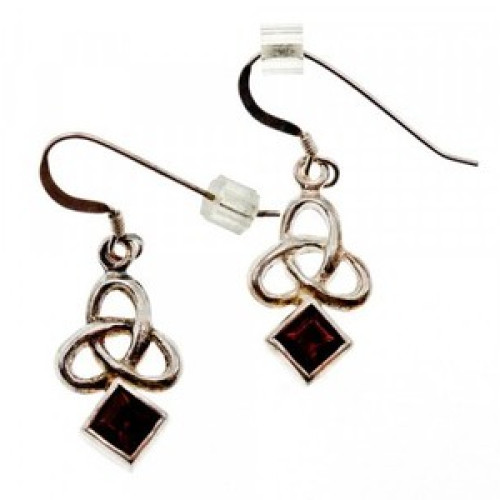 925 Sterling Silver Garnet Earrings