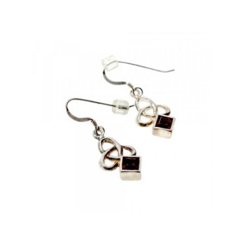 925 Sterling Silver Garnet Earrings