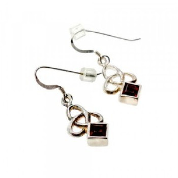 925 Sterling Silver Garnet Earrings