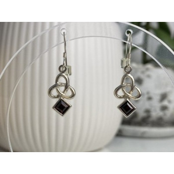 925 Sterling Silver Garnet Earrings