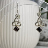 925 Sterling Silver Garnet Earrings
