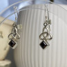 925 Sterling Silver Garnet Earrings