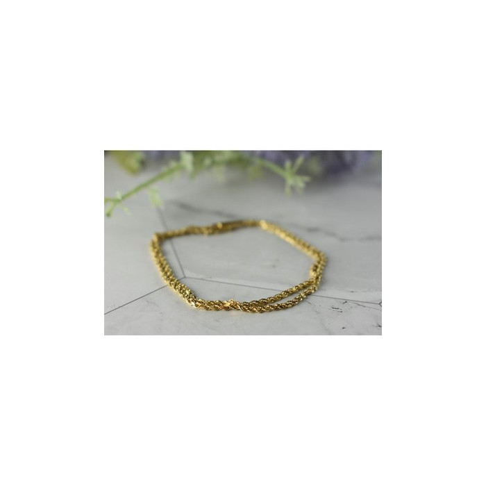14K Yellow Gold Double Bracelet 13.7 In