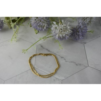 14K Yellow Gold Double Bracelet 13.7 In