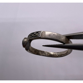 925 Sterling Silver Amethyst & Marcasite Ring Size 5.5