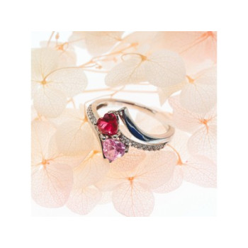 925 Sterling Silver Ruby, Morganite & Quartz 