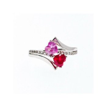 925 Sterling Silver Ruby, Morganite & Quartz 