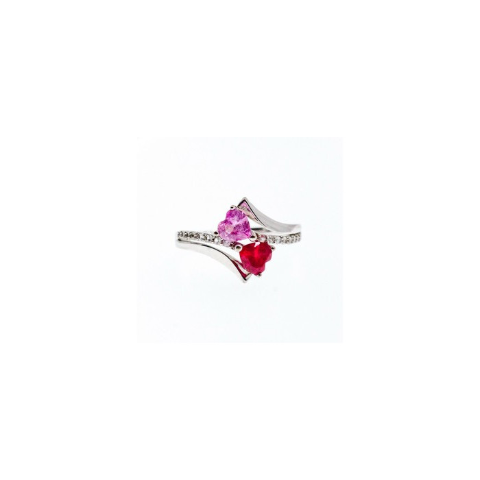 925 Sterling Silver Ruby, Morganite & Quartz 