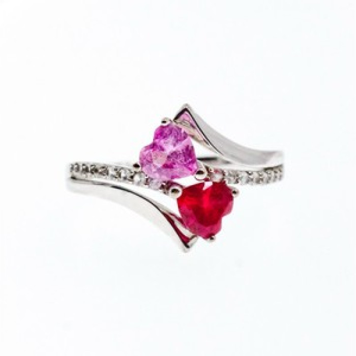 925 Sterling Silver Ruby, Morganite & Quartz 