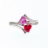 925 Sterling Silver Ruby, Morganite & Quartz 