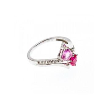 925 Sterling Silver Ruby, Morganite & Quartz 