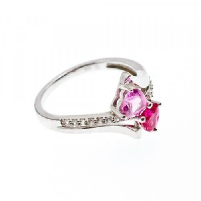 925 Sterling Silver Ruby, Morganite & Quartz 
