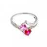 925 Sterling Silver Ruby, Morganite & Quartz 