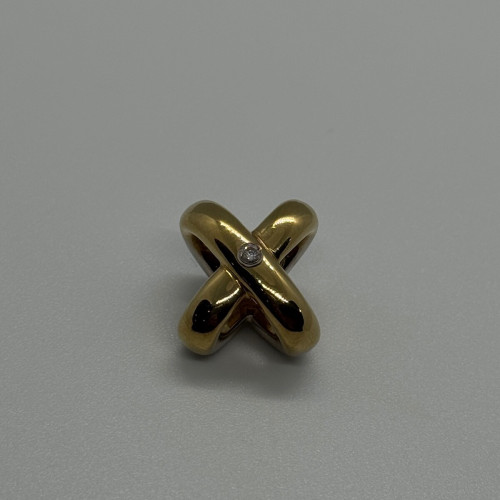 14K Yellow AND White Gold Pendant Lenght 17.3 mm
