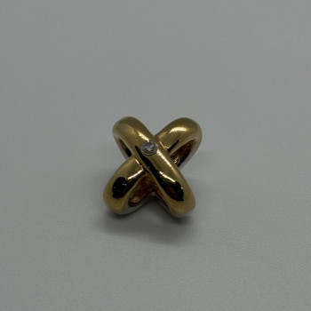 14K Yellow AND White Gold Pendant Lenght 17.3 mm