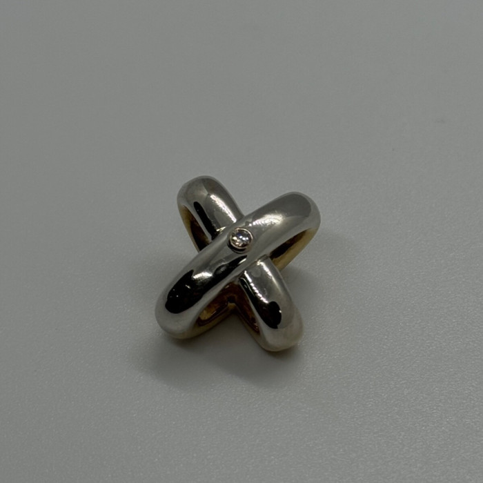 14K Yellow AND White Gold Pendant Lenght 17.3 mm